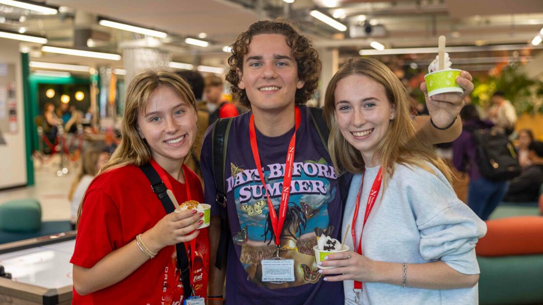 Students at Northeastern University London's welcome week